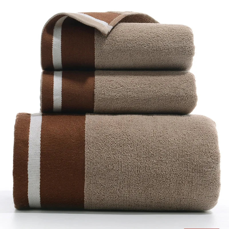 3PCS/Set Towel Cotton Beach towels Luxury Thickened Bath Towel - Korvel