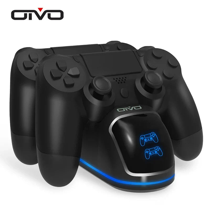 OIVO Fast PS4 Controller Charging Dock Station Dual Charger Stand with Status Display Screen for Play Station 4/PS4 Slim/PS4 Pro - Korvel
