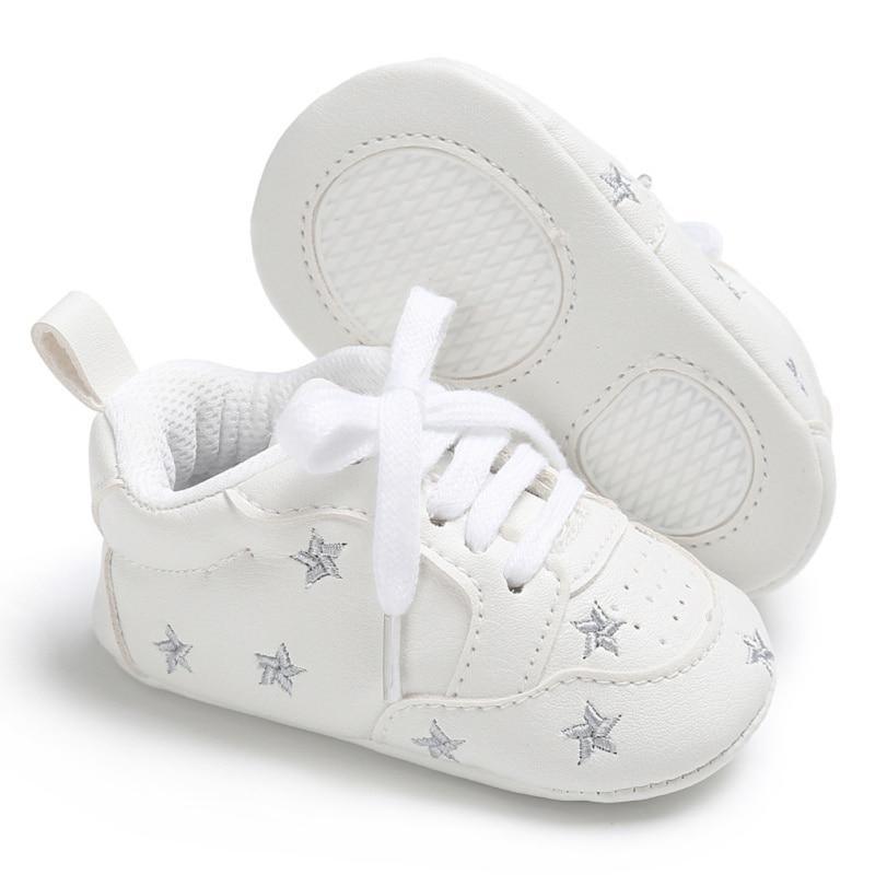 Premium Newborn Star First Walkers - Soft Sole Sneakers