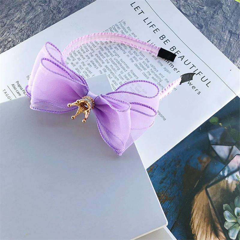 Luxury Pearl Handmade Bowknot Crown Headband for Baby Girls