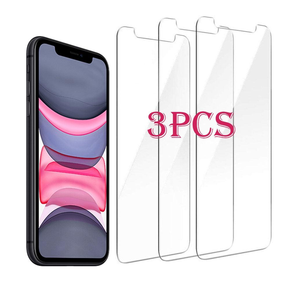 Premium Tempered Glass Screen Protectors for iPhone - 3 Pack