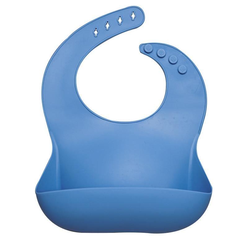 Bib de Silicona para Bebés con Pocket para Comida - Impermeable y Fácil de Limpiar