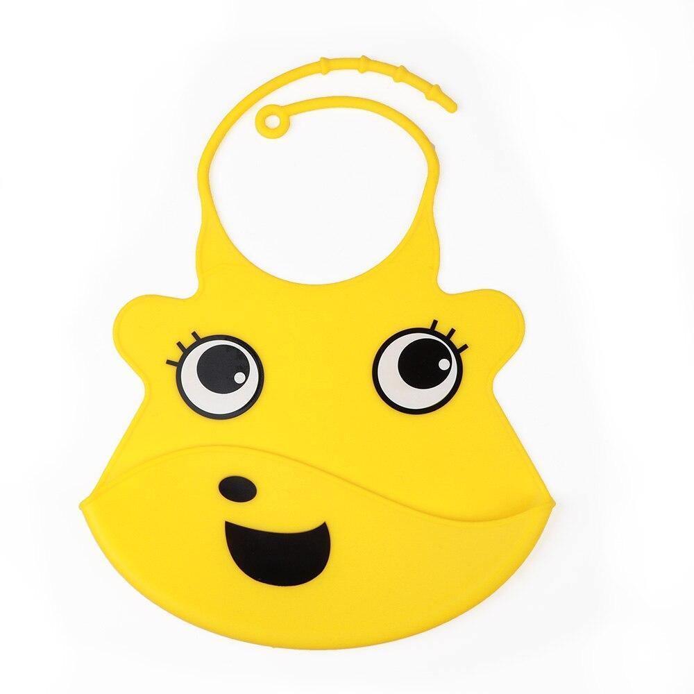 Bavoirs en silicone ajustables avec des designs de dessins animés amusants