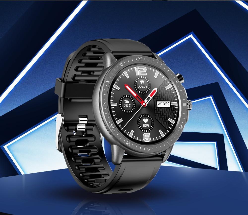 Montre intelligente unisexe élégante avec moniteur de fréquence cardiaque et design étanche