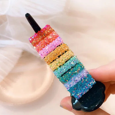 Korean Rainbow Hair Clips Big Crabs For Ponytail Bun Hair Clamps - Korvel