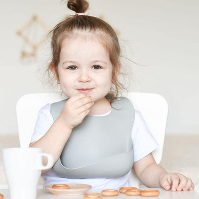 Silicone Baby Bib with Food Pocket - Waterproof & Easy Clean