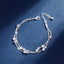 Elegant 925 Sterling Silver Double Layer Star Bead Bracelet for Women