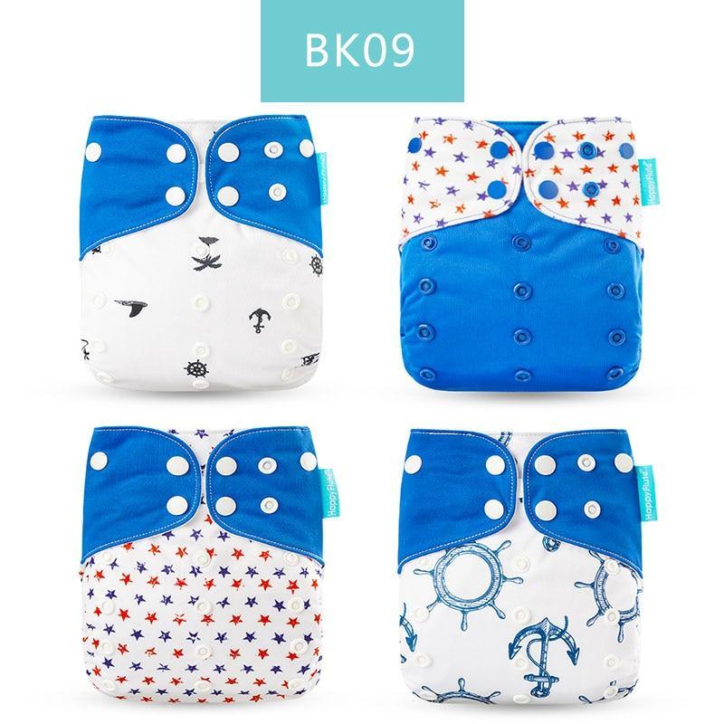 4PCS Eco-friendly Adjustable Cloth Diapers Set for Babies