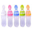 Botella de Alimentación de Silicona para Bebés con Cuchara - 90ml