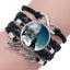Classic Retro Wolf Head Leather Bracelet for Men & Women