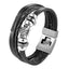 Bracelet en cuir tressé tendance pour hommes et femmes