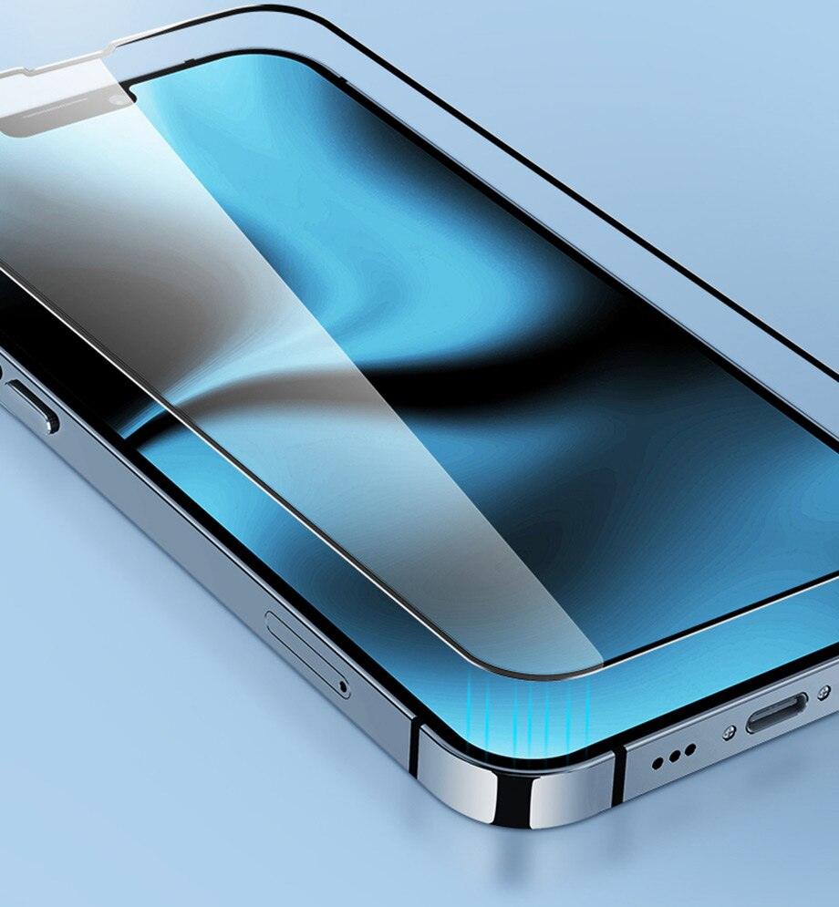 Protector de Pantalla de Vidrio Templado de Cubierta Completa de 4 Paquetes para iPhone