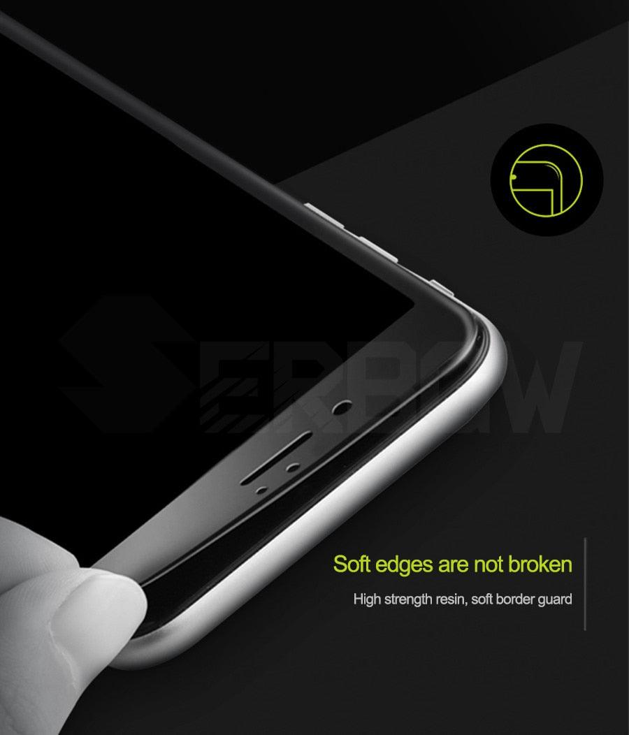 Verre trempé incurvé 9D pour iPhone 7/8 Plus