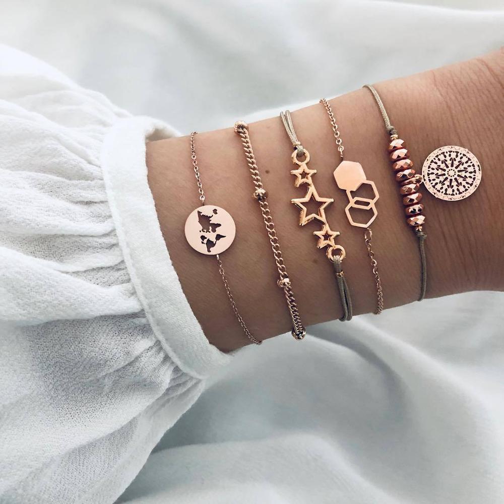 Elegant Elephant Tree of Life Tassel Bracelet Set - Luxury Jewelry for Women - Korvel