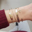Elegant Gold Crystal Bracelet Set for Women - 5 Pieces