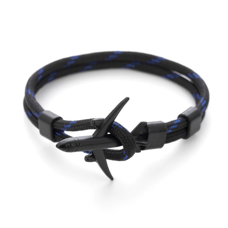 Pulsera de Ancla Negra Moderna y Elegante para Hombres y Mujeres