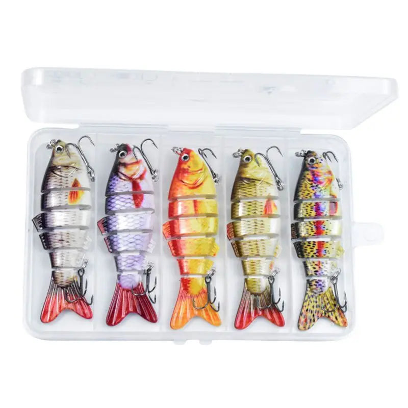 10cm 16.5g Multi-section Lure With Ring Beads Simulation Luya Multi-section Lure Submerged Bionic 6-section Lure - Korvel
