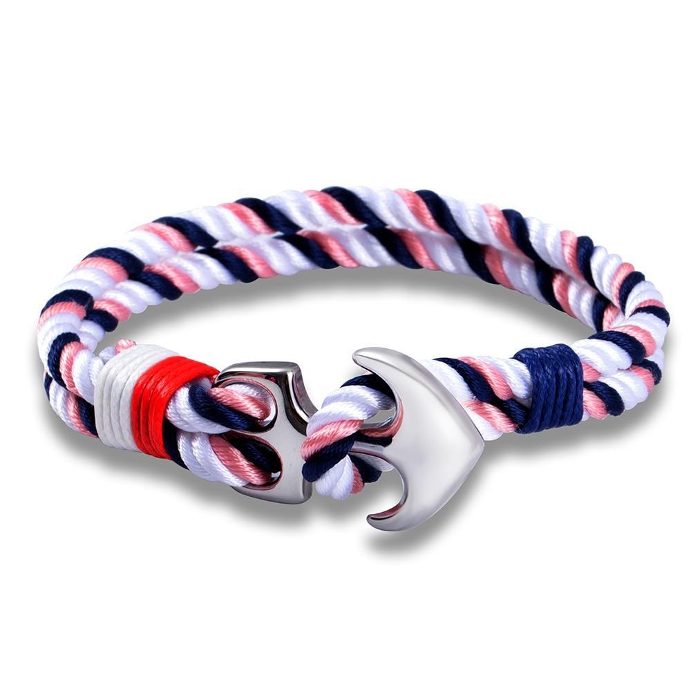 Bracelet Ancre en Acier Inoxydable de Luxe pour Hommes
