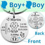 Lovely Personalized Baby Boys Girls Keychain  Name Birth Weight Height For Newborn Commemorate New Mom Dad Gift Keyring P026_C - Korvel