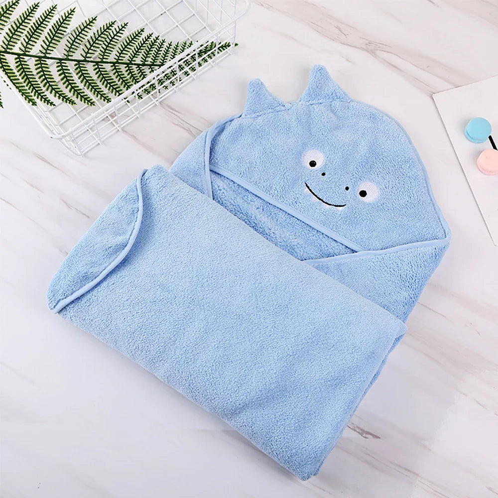 Toalla de baño con capucha para bebés - Suave forro polar para infantes