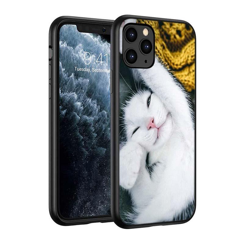 Black Big Eye Cat Phone Case for iPhone Series