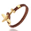 Pulsera de Ancla de Aviación de Acero Inoxidable Dorado para Hombres y Mujeres