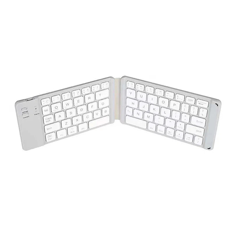 Light-Handy Bluetooth Folding Mini Backlit Keyboard Foldable Wireless Keypad For IOS/Android/Windows Ipad Tablet Laptop Computer - Korvel