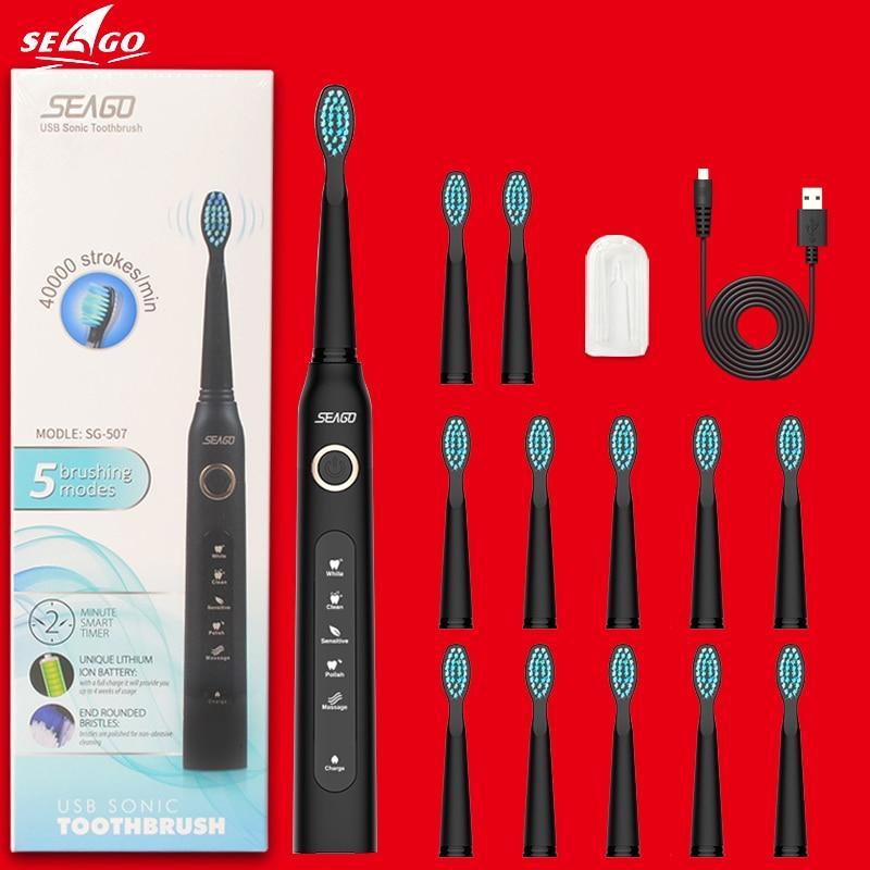 Sonic Rechargeable Electric Toothbrush with Smart Features
