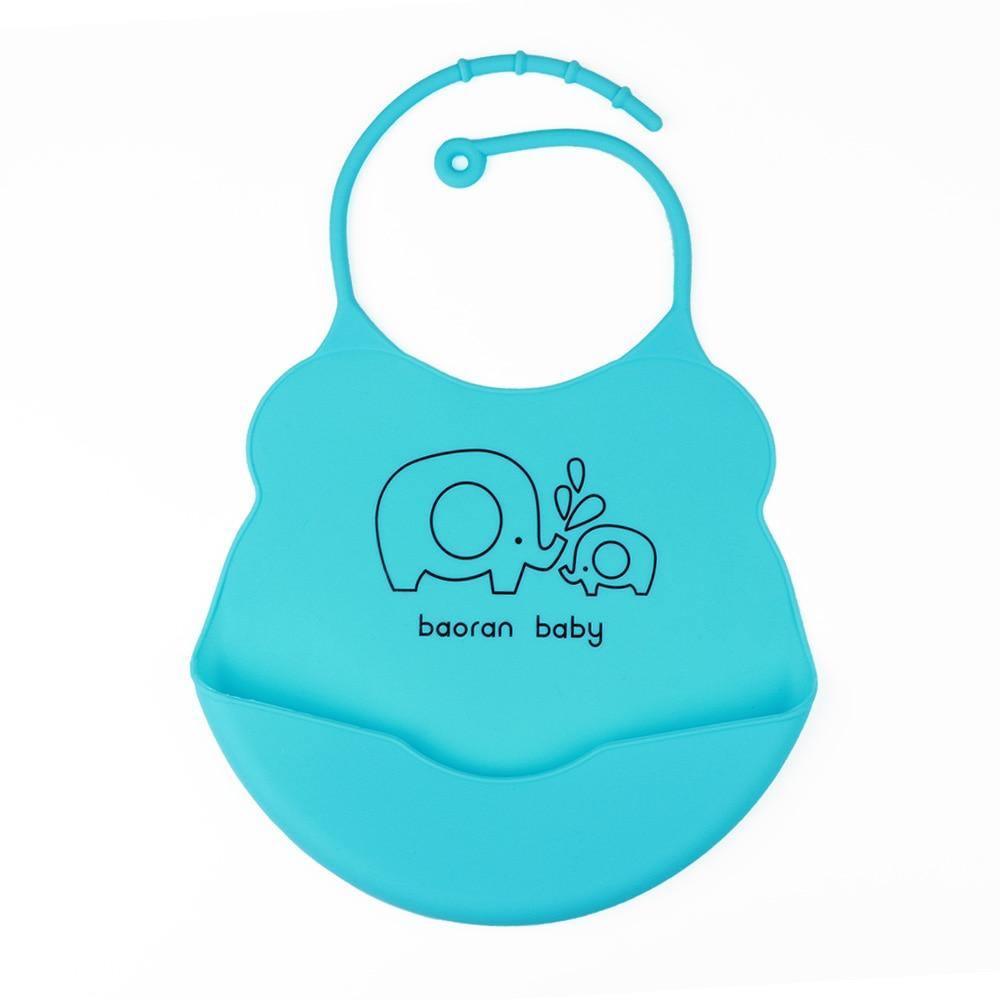 Bavoirs en silicone ajustables avec des designs de dessins animés amusants