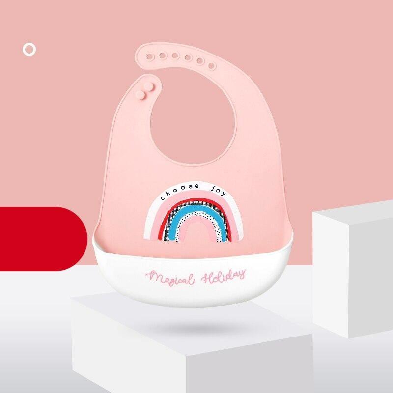Bibs de bebé de silicona impermeables premium - Ajustables y coloridos