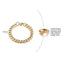 Men's Gold Tone Curb Link Bracelet - Stainless Steel Elegance