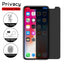Protecteurs d'écran en verre trempé anti-espion 3PCS pour iPhone