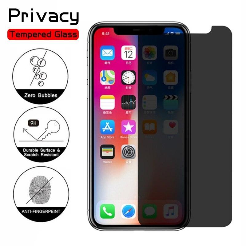 Protecteurs d'écran en verre trempé anti-espion 3PCS pour iPhone