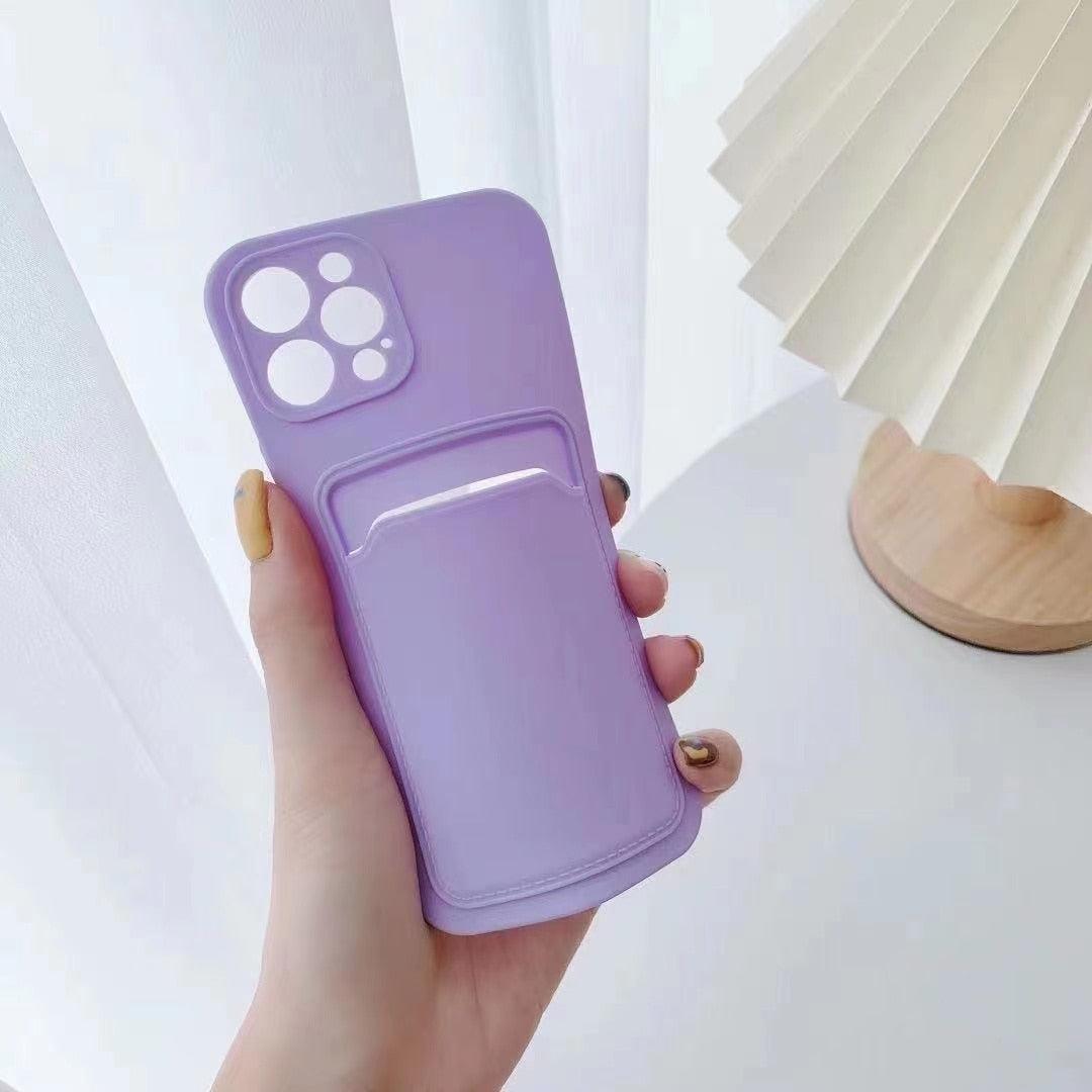 Premium Soft Silicone Wallet Phone Case for iPhone