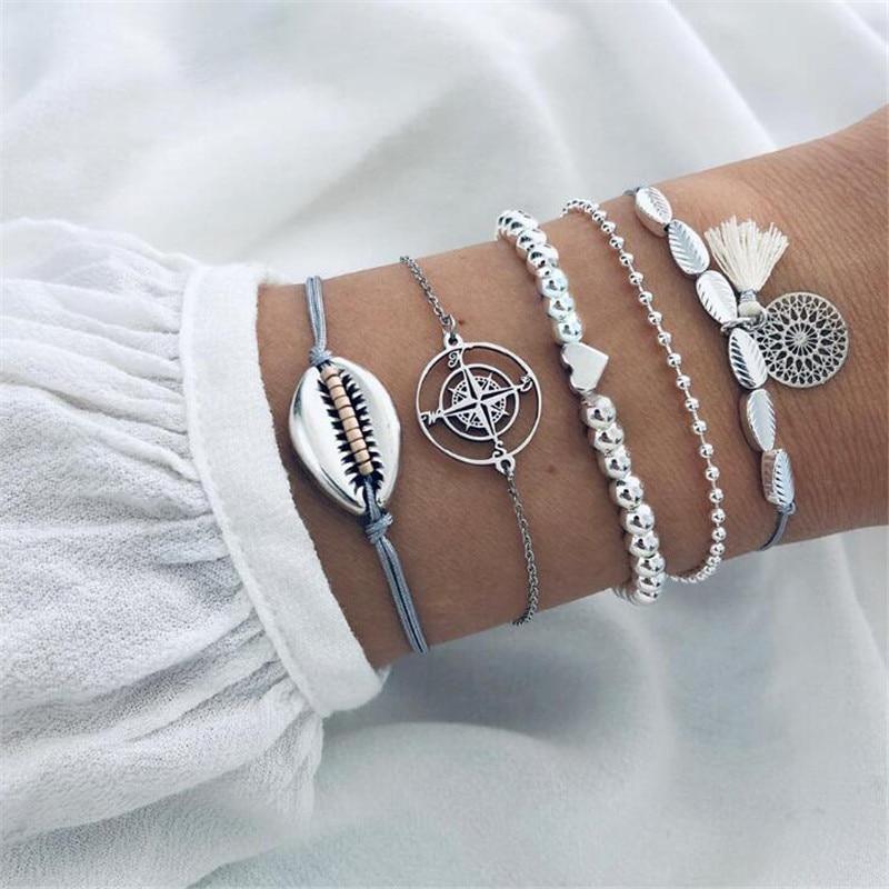 Elegant Elephant Tree of Life Tassel Bracelet Set - Luxury Jewelry for Women - Korvel