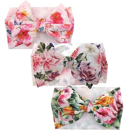 Conjunto de 3 Diademas de Lujo Hechas a Mano para Niñas con Lazos Grandes