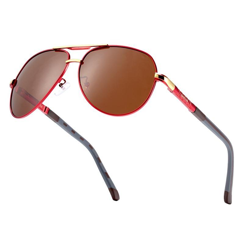 Lunettes de soleil aviateur polarisées de luxe avec protection UV400
