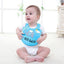Bib de bebé de silicona ajustable y a prueba de agua con recolector de comida