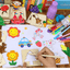 Tablette de Dessin en Bois Créative pour Enfants - Ensemble de 100 Pièces