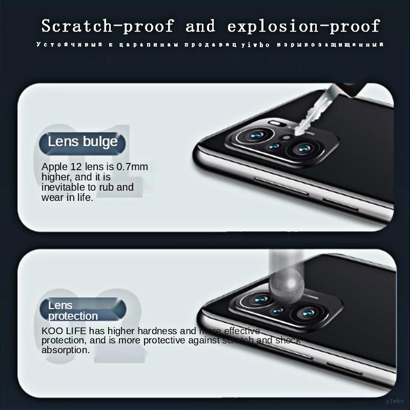5PCS Tempered Glass Camera Lens Protectors for iPhone