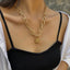 Modern Vintage Multilayer Crystal Gold Choker Necklace