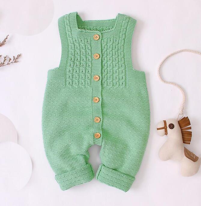 Monos de Bebé de Punto Hechos a Mano - Estilo Retro Moderno