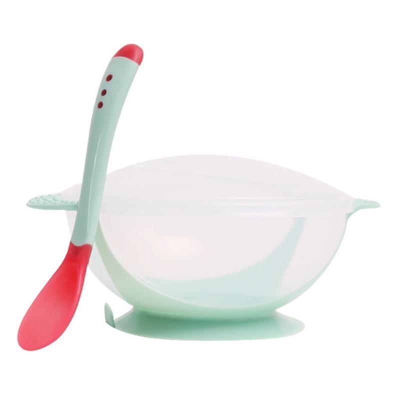 Juego de cucharas de silicona avanzadas para alimentación de bebés de 4 a 24 meses