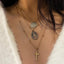 Modern Vintage Multilayer Crystal Gold Choker Necklace