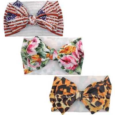 Handmade Luxury 3PCS Baby Girl Headbands with Big Bows