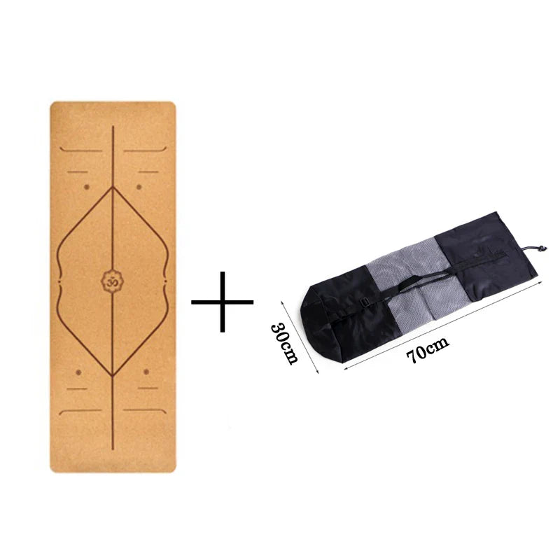 Alfombrilla de Yoga de Corcho Natural TPE - Antideslizante y Ecológica