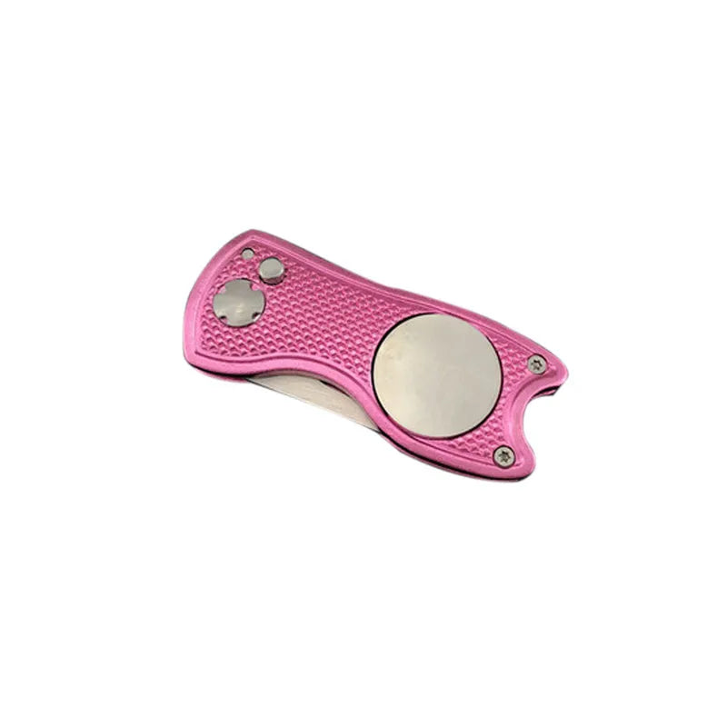 Foldable Golf Divot Tool with Golf Ball  Tool Pitch Groove Cleaner Golf Training Aids Golf Accessories Putting Green Fork - Korvel