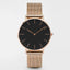 Montre en acier inoxydable ultra fine unisexe