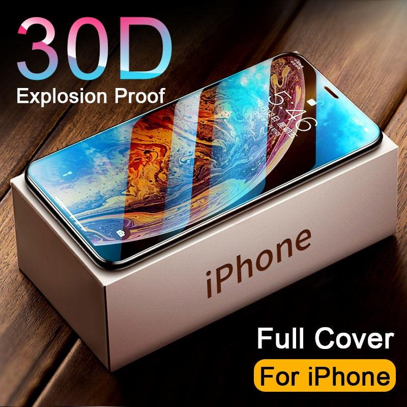 Full Cover Tempered Glass Screen Protector for iPhone Models