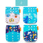 4PCS Eco-friendly Adjustable Cloth Diapers Set for Babies
